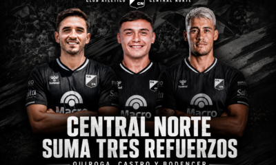 Central Norte se reforzó con Érik Bodencer, Tomás Castro y Sergio Quiroga para encarar la segunda parte de la Primera Nacional 2026 con más variantes y ambición.