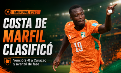 Costa de Marfil venció a Curazao, llegó a seis puntos y avanzó por primera vez a los mata-mata de una Copa del Mundo.