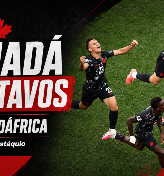 Canadá derrotó 1-0 a Sudáfrica con un gol agónico de Eustáquio y avanzó por primera vez a octavos de final del Mundial.