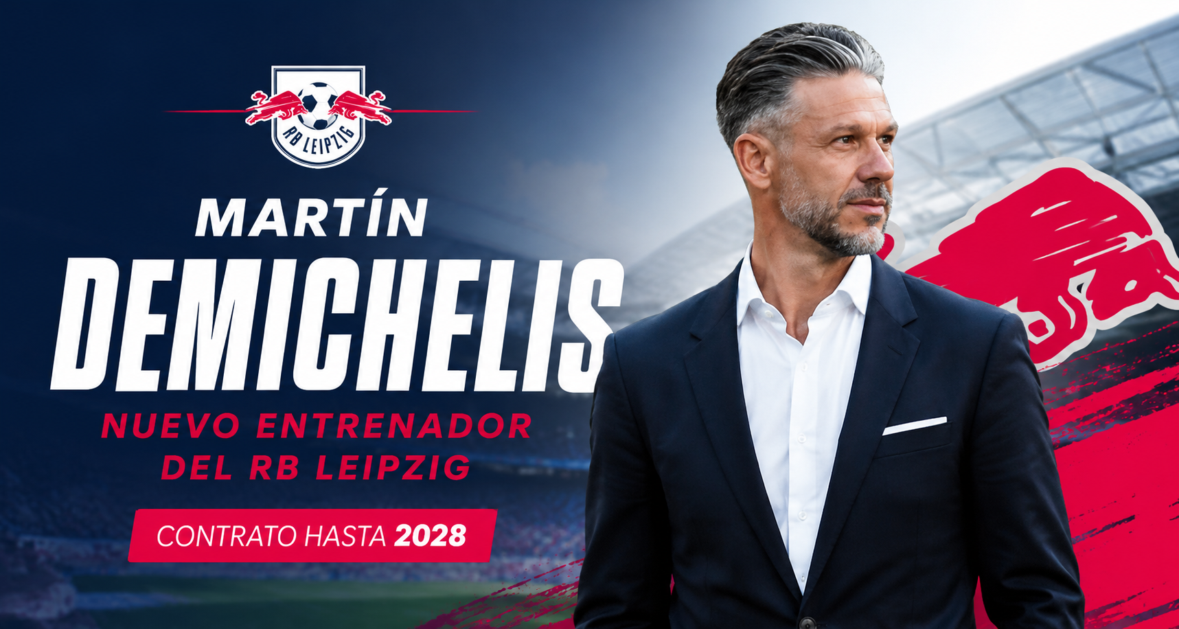 Martín Demichelis dejó el Mallorca y fue presentado como nuevo técnico del RB Leipzig hasta 2028.
