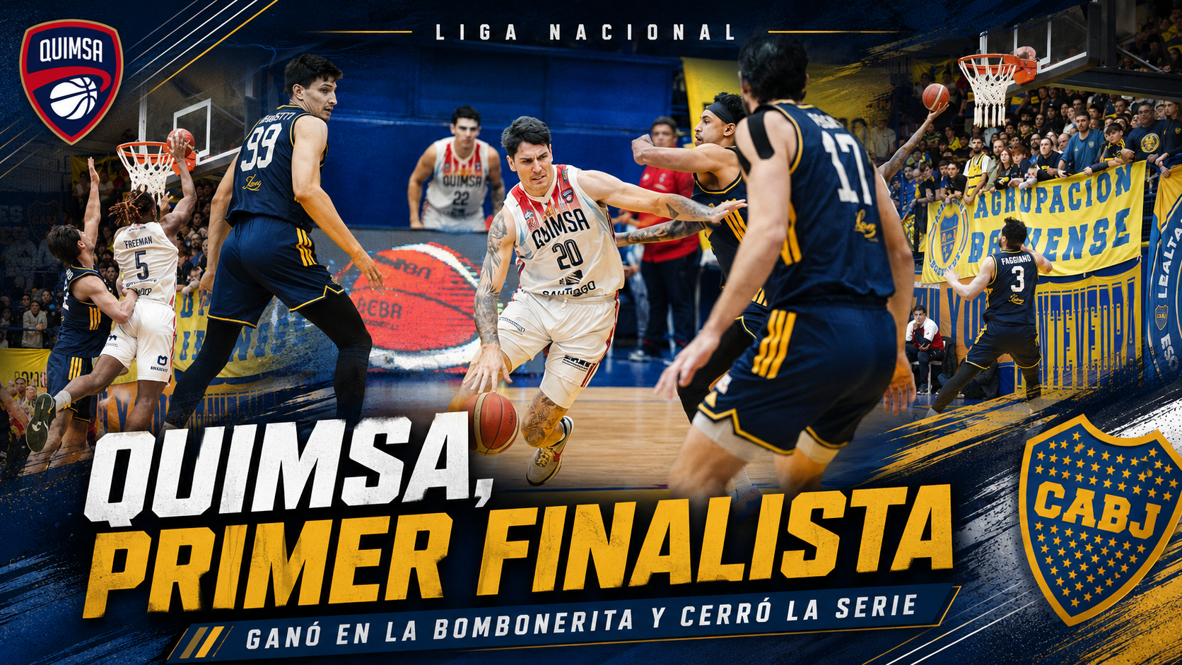 Quimsa ganó en la Bombonerita, venció 94-83 a Boca Juniors y se convirtió en el primer finalista de La Liga Nacional. Brandon Robinson figura