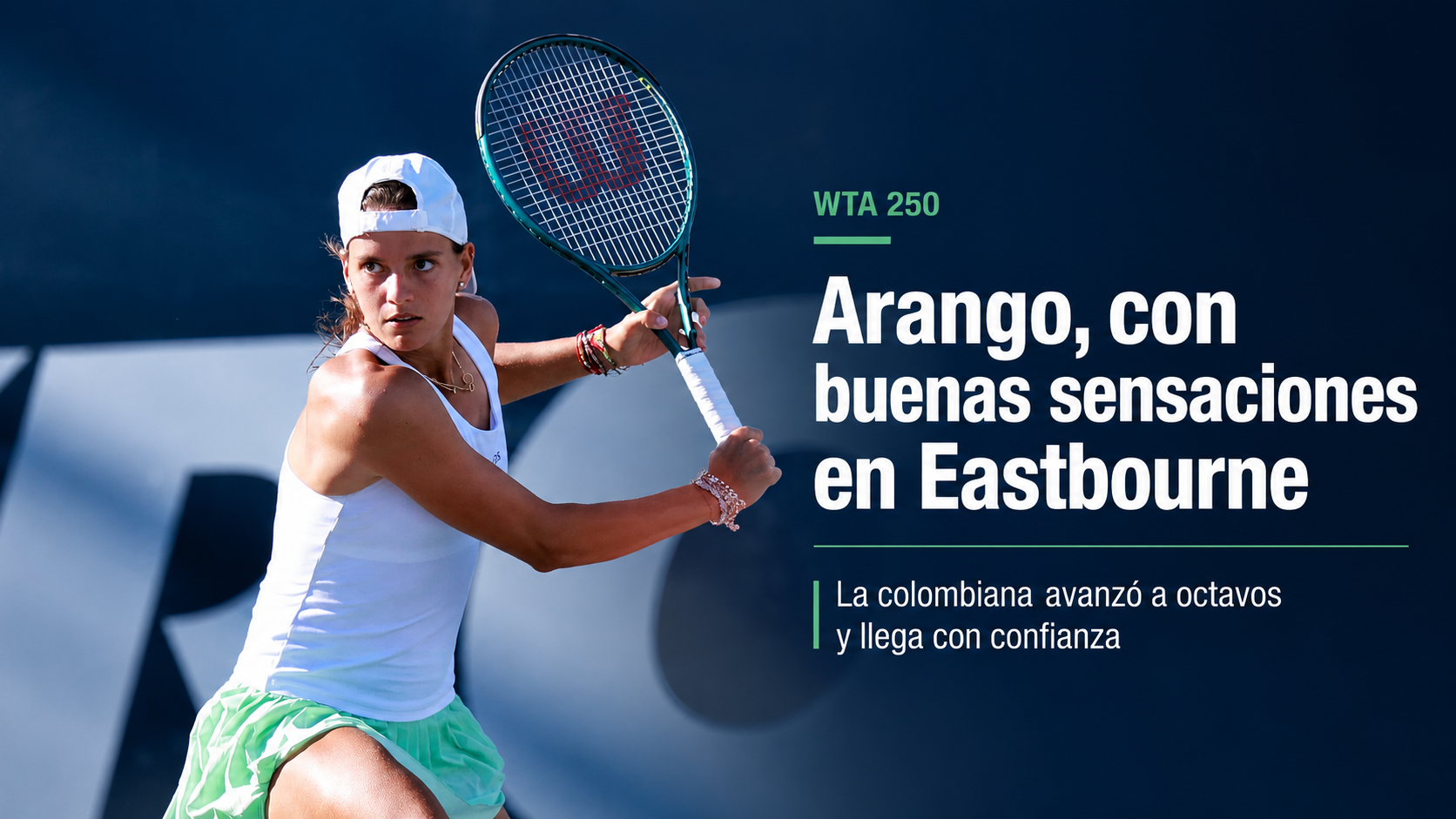 Emiliana Arango cambió el rumbo de su gira sobre césped y logró en Eastbourne su mejor victoria de la temporada por ranking.