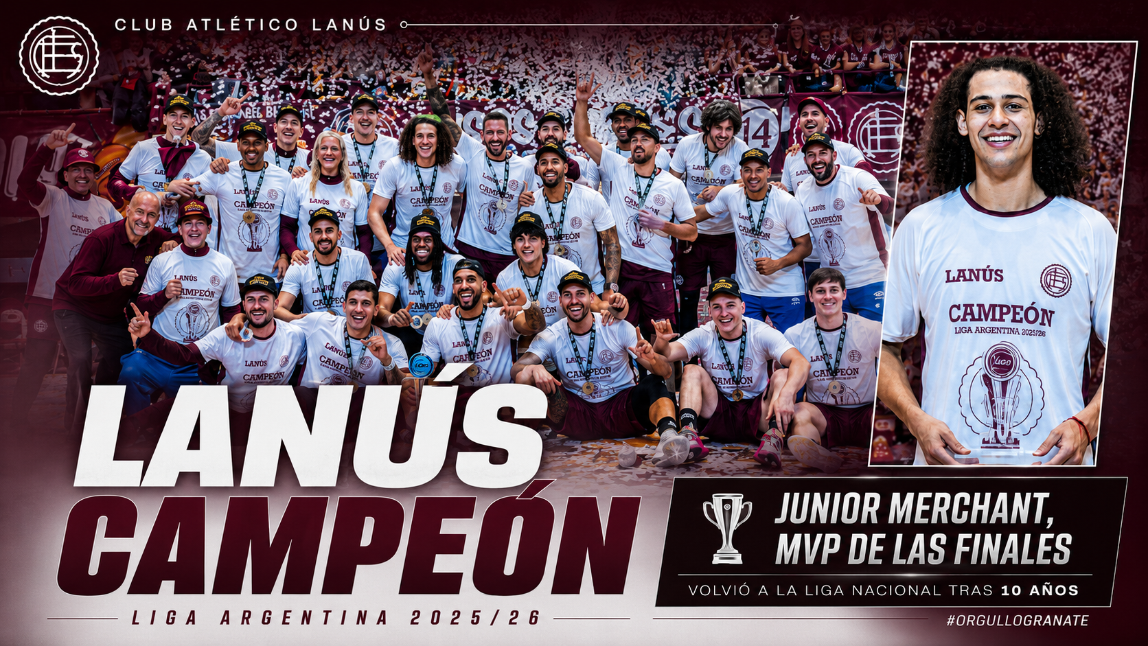 Lanús venció a San Isidro, cerró la final 3-1, volvió a la Liga Nacional tras 10 años y Junior Merchant fue el gran MVP de la serie.