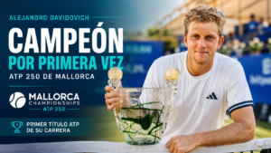 Alejandro Davidovich conquistó el ATP 250 de Mallorca y ganó el primer título ATP de su carrera tras vencer a Ethan Quinn en la final