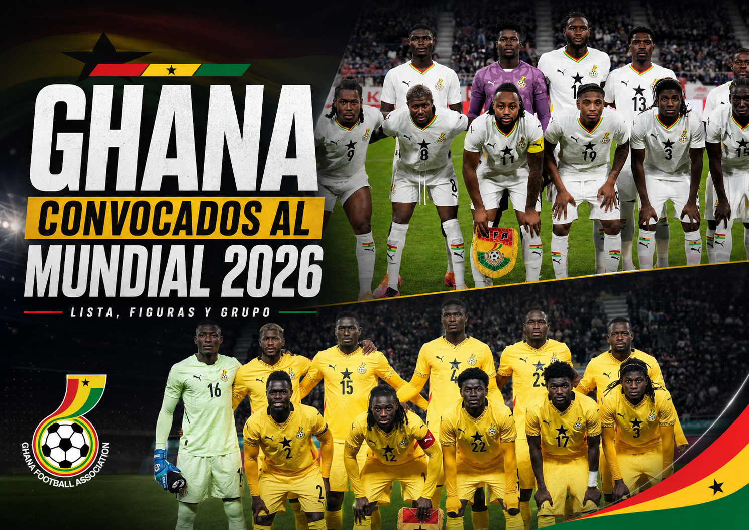 Ghana confirmó sus convocados para el Mundial 2026: lista completa, figuras, grupo, fixture, estilo de juego, historia mundialista.