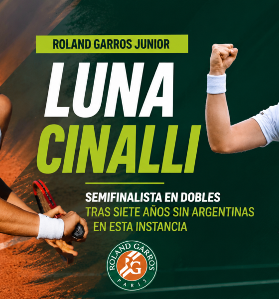 Luna Cinalli avanzó a las semifinales del dobles femenino de Roland Garros Junior junto a la coreana Lee, hito para el tenis argentino.