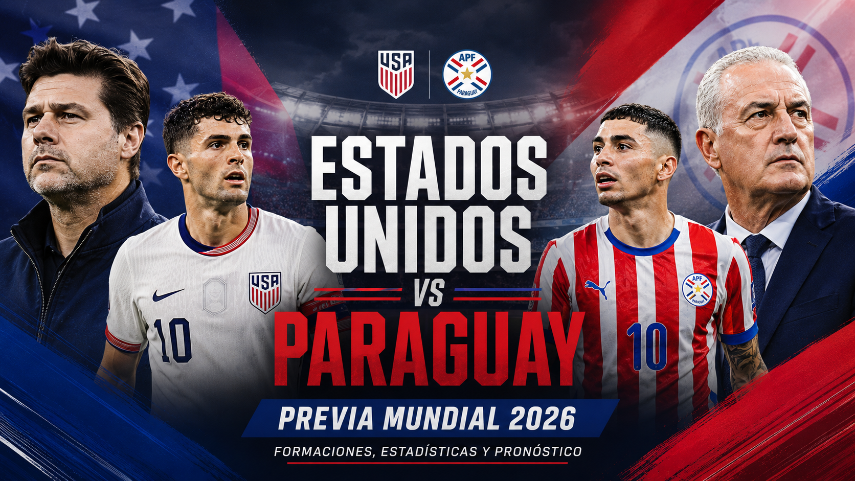 Estados Unidos vs Paraguay por el Mundial: previa completa, formaciones, historial, estadísticas, figuras y pronóstico en el Grupo D.