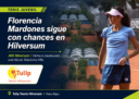 Florencia Mardones perdió ante Natasha Jerkunica, pero todavía depende de sí misma para clasificar en el J60 Hilversum.