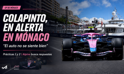 Colapinto fue 15° en las dos prácticas del GP de Mónaco, golpeó el guardrail en la segunda tanda y dejó una advertencia clara: “El auto no se siente bien”.