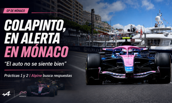Colapinto fue 15° en las dos prácticas del GP de Mónaco, golpeó el guardrail en la segunda tanda y dejó una advertencia clara: “El auto no se siente bien”.