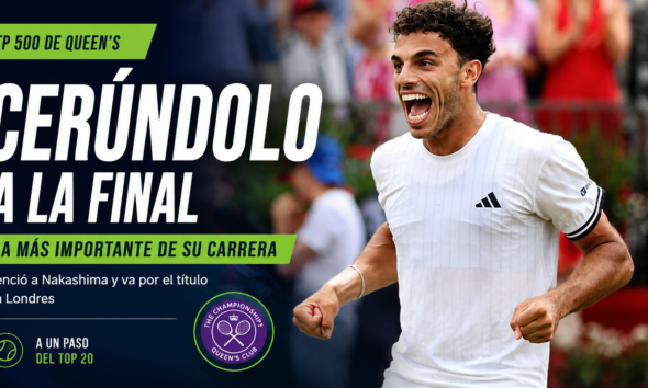 Francisco Cerúndolo venció a Nakashima y jugará la final del ATP 500 de Queen’s. El argentino quedó a un triunfo de volver al Top 20.