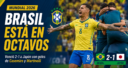 Brasil sufrió, reaccionó a tiempo y eliminó a Japón con un gol agónico de Gabriel Martinelli.