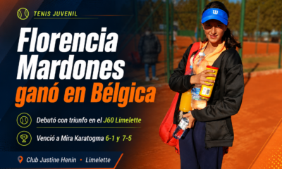 Florencia Mardones debutó con triunfo en el J60 Limelette de Bélgica tras vencer a la turca Mira Karatogma por 6-1 y 7-5.