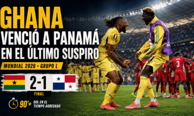 Ghana venció a Panamá con un gol agónico de Caleb Yirenkyi al minuto 95 y dio un paso clave en el Grupo L del Mundial 2026.