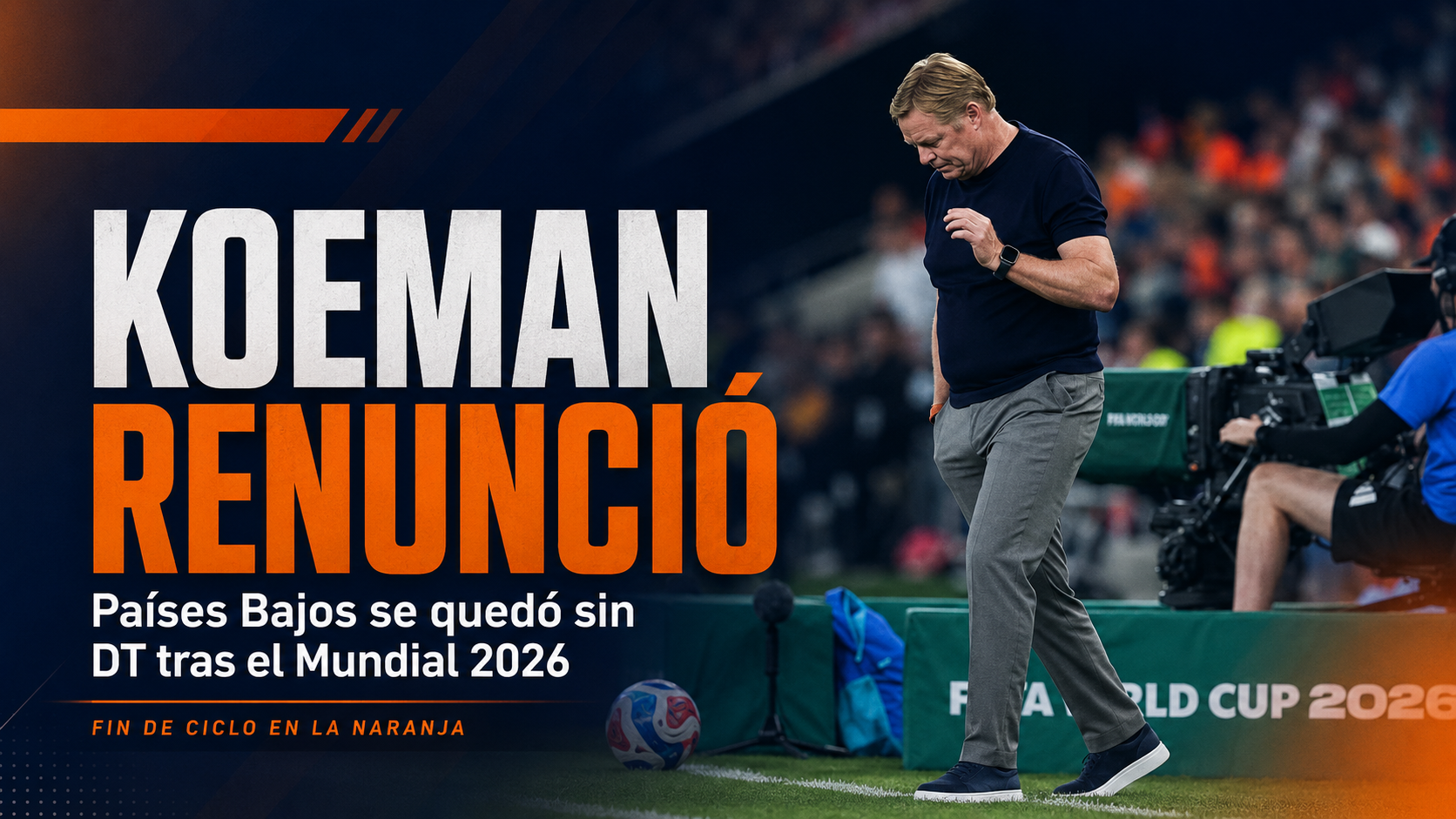 Ronald Koeman dejó de ser el entrenador de Países Bajos tras la eliminación ante Marruecos en los 16avos del Mundial 2026.