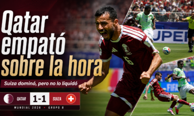 Qatar igualó 1-1 ante Suiza sobre la hora en el Mundial 2026. Estadísticas, goles, figuras, análisis y claves del empate histórico.