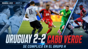 Uruguay empató 2-2 con Cabo Verde en Miami, acumuló dos igualdades en el Mundial 2026 y quedó obligado a reaccionar ante España.