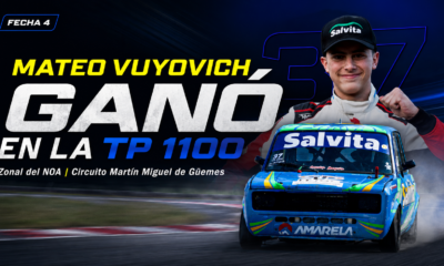 Mateo Vuyovich ganó la final de la TP 1100 del Zonal del NOA y volvió a destacarse en el circuito Martín Miguel de Güemes.
