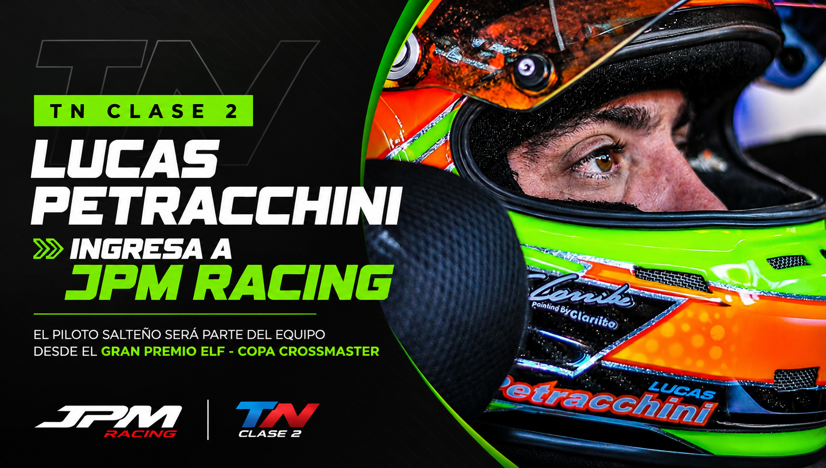 Lucas Petracchini cambia de estructura en el TN Clase 2 y se incorpora a JPM Racing para manejar un Chevrolet Onix en La Plata.