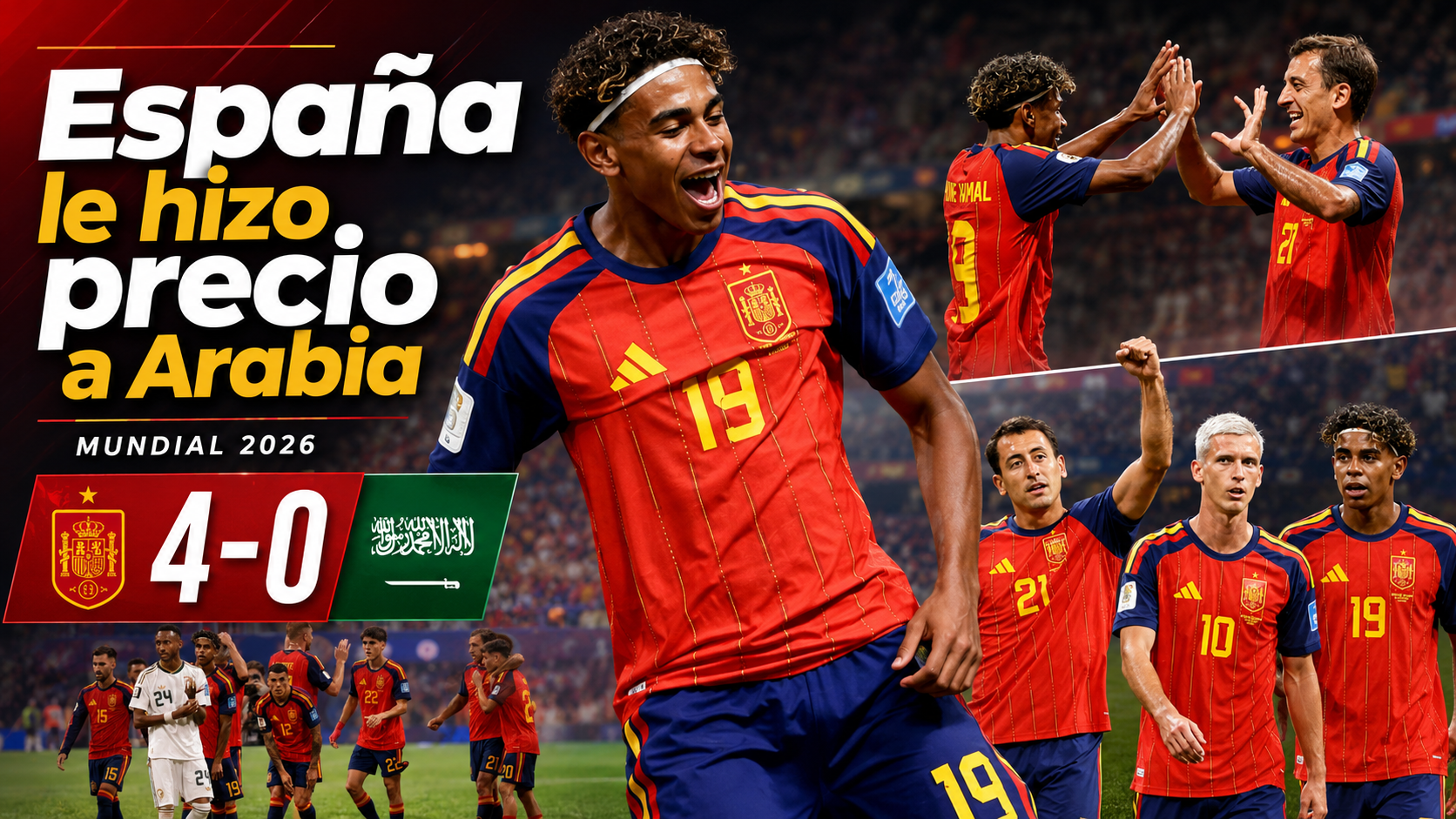 España reaccionó con autoridad, goleó a Arabia Saudita en Atlanta y recuperó confianza antes del duelo clave ante Uruguay.