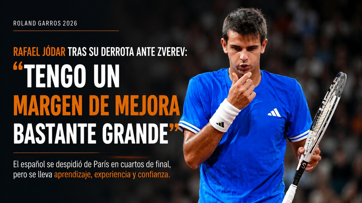 Rafael Jódar se fue de Roland Garros con orgullo y una frase fuerte sobre su futuro