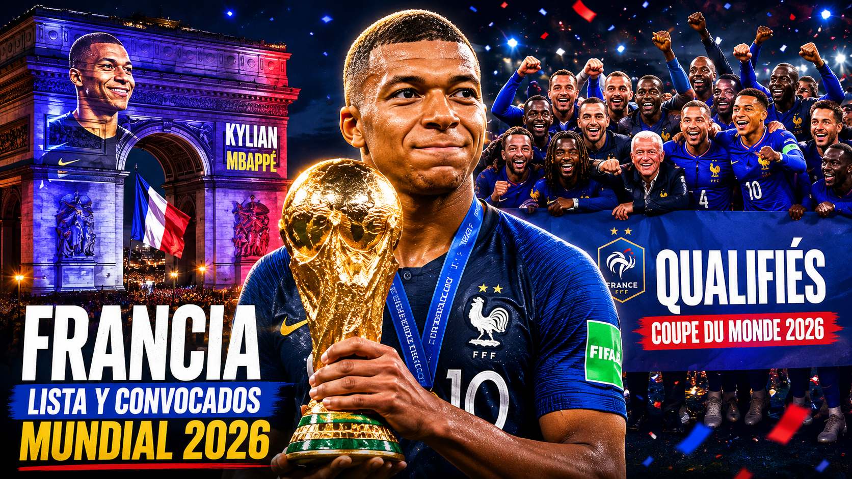Francia afrontará el Mundial 2026 con una lista cargada de figuras, Mbappé como líder y Deschamps ante su última gran cita.