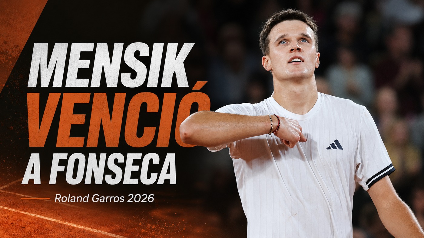 Jakub Mensik venció a Joao Fonseca y avanzó a semifinales de Roland Garros 2026.