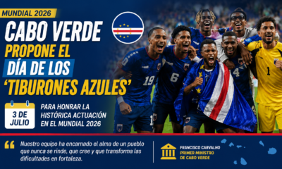 Cabo Verde busca inmortalizar su histórica campaña en el Mundial 2026 con una jornada nacional dedicada a los "Tiburones Azules".