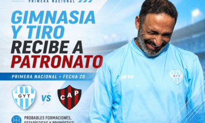 Gimnasia y Tiro recibe a Patronato por la fecha 20 de la Primera Nacional: hora, TV, árbitro, probables formaciones, estadísticas.