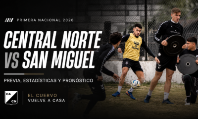 Central Norte recibe a San Miguel en un partido clave de la Primera Nacional 2026: estadísticas, contexto, análisis y pronóstico de un duelo con mucho en juego.