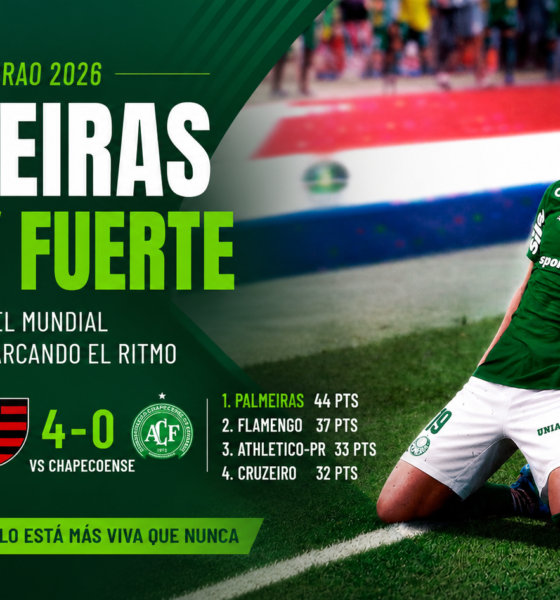 Palmeiras y Flamengo regresaron con victorias tras el Mundial 2026 y mantienen encendida la pelea por el Brasileirao, aunque el Verdao conserva una sólida ventaja.