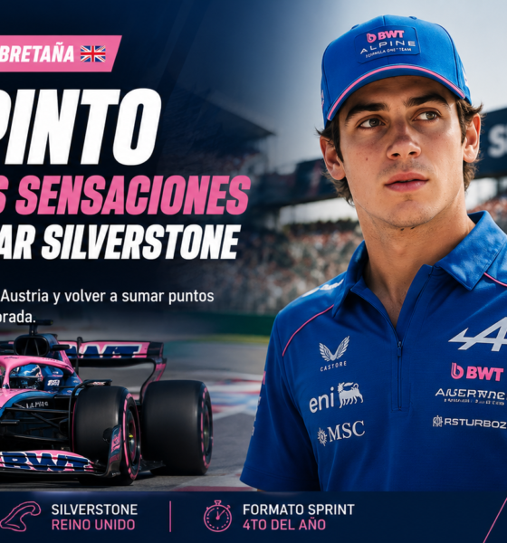 Colapinto buscará recuperarse en Silverstone tras Austria y volver a sumar puntos con Alpine en la novena fecha de la Fórmula 1 2026.