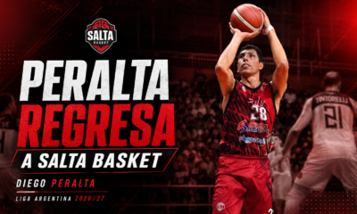 Diego Peralta regresa a Salta Basket para la Liga Argentina 2026/27 después de destacarse con Amancay de La Rioja.