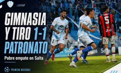 Gimnasia y Tiro empató 1-1 con Patronato en el Gigante del Norte, no pudo entrar al Reducido y quedó a dos puntos de la clasificación.