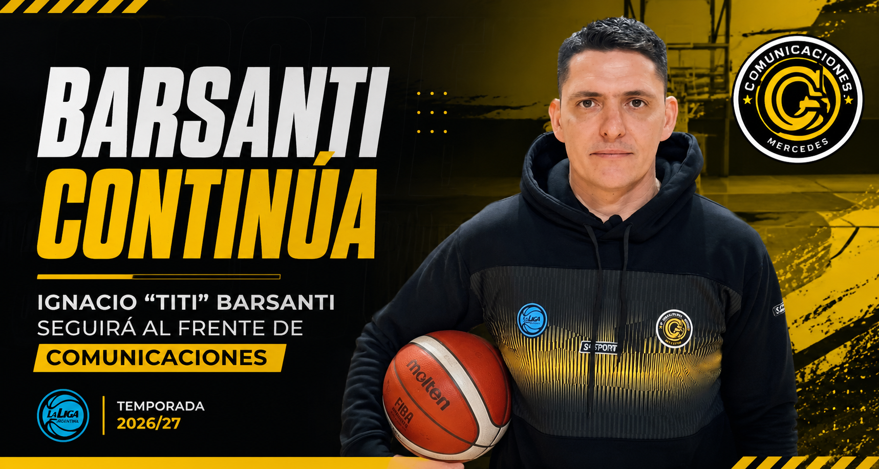 Comunicaciones ratificó la continuidad de Ignacio Barsanti, quien buscará consolidar el proyecto deportivo iniciado la temporada pasada.