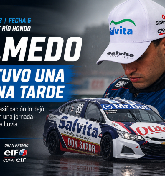 Olmedo mostró velocidad en Termas, pero una clasificación complicada lo obligará a remontar el domingo.