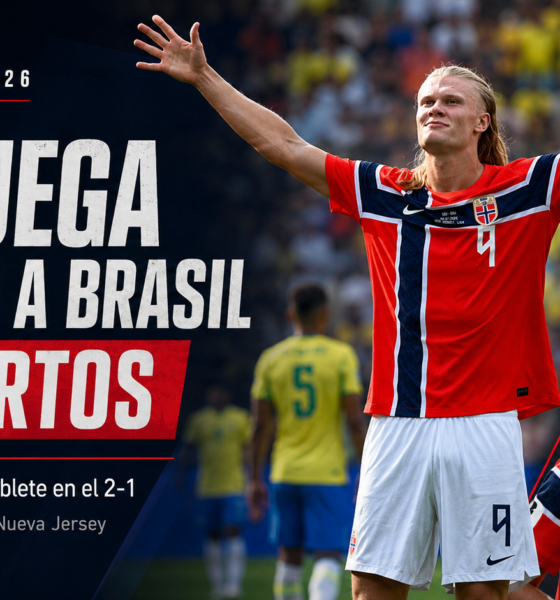 Noruega eliminó 2-1 a Brasil del Mundial 2026 con un doblete de Erling Haaland y avanzó por primera vez a los cuartos de final.
