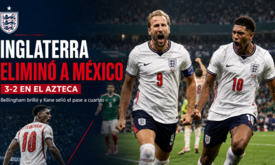 Inglaterra soportó la presión de México, jugó casi todo el segundo tiempo con diez y avanzó a cuartos del Mundial 2026 tras ganar 3-2 en el Azteca.
