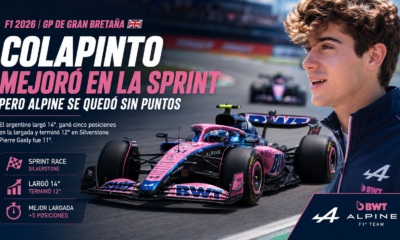 Colapinto largó de gran manera en Silverstone, ganó cinco posiciones en el inicio, pero Alpine no pudo sostener el ritmo ante Racing Bulls.