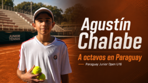 Agustín Chalabe superó por 4-6, 6-1 y 6-2 a Clemente Soto y se instaló entre los 16 mejores del Paraguay Junior Open.