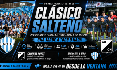Central Norte y Gimnasia y Tiro preparan el clásico salteño: equipos probables, declaraciones, entradas y operativo de seguridad.