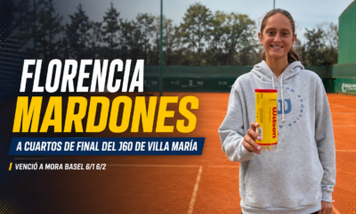 Florencia Mardones sumó su segunda victoria consecutiva en sets corridos y se metió entre las ocho mejores del J60 de Villa María.