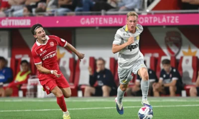Young Boys lidera la Liga de Suiza tras golear a Thun, mientras Lugano y St. Gallen también suman puntaje ideal.