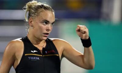 Sara Bejlek tras eliminar a Aryna Sabalenka en Cincinnati 2026