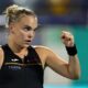 Sara Bejlek tras eliminar a Aryna Sabalenka en Cincinnati 2026