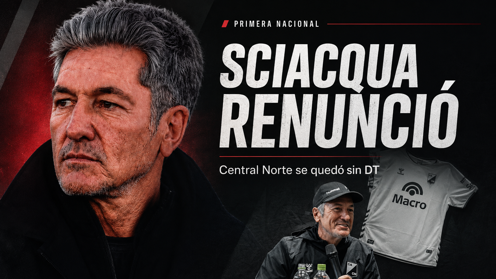 Sciacqua presentó una renuncia indeclinable después del clásico salteño y Central Norte deberá encontrar entrenador en plena lucha por mantener la categoría.