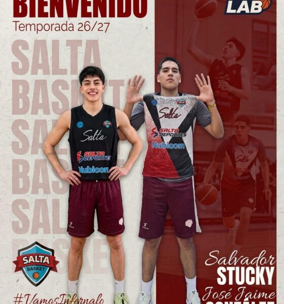 Salta Basket suma juventud, talento provincial y presencia internacional con Salvador Stucky y José Jaime González.
