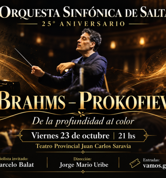 La Orquesta Sinfónica de Salta celebrará sus 25 años con un concierto dedicado a Brahms y Prokófiev, dos grandes compositores de la música universal.