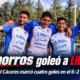 Emmanuel Cáceres marcó cuatro tantos en la goleada 6-2 de Cachorros sobre Libertad.