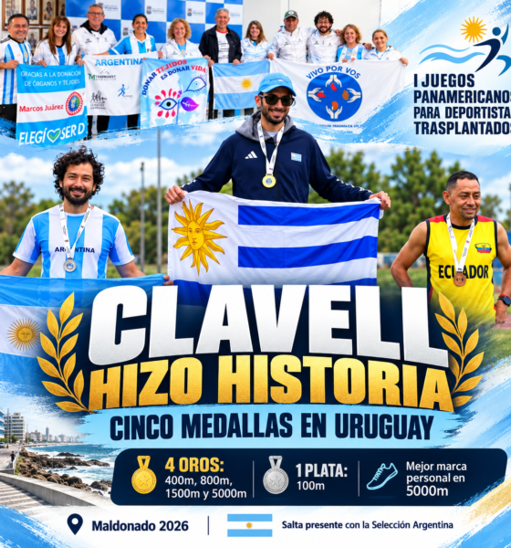 El salteño Jorge Luis Clavell ganó cuatro medallas de oro y una de plata en los Panamericanos para Trasplantados disputados en Uruguay